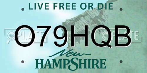 O79HQB New Hampshire License Plate