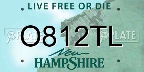 O812TL New Hampshire License Plate