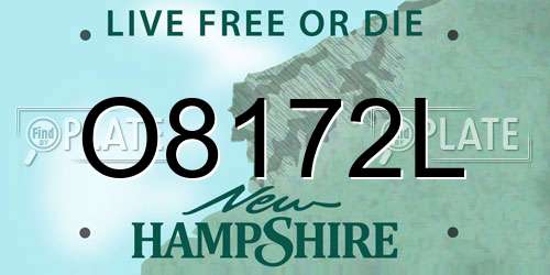 O8172L New Hampshire License Plate