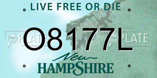 O8177L New Hampshire License Plate