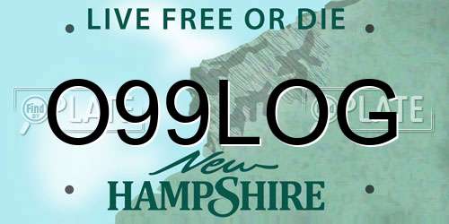 O99LOG New Hampshire License Plate