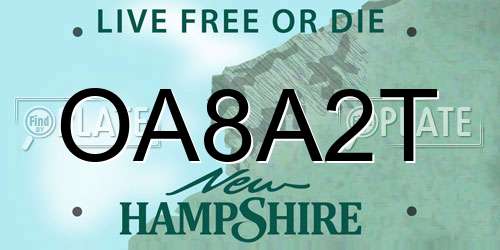 OA8A2T New Hampshire License Plate