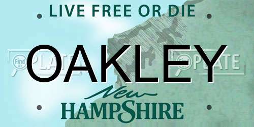 OAKLEY New Hampshire License Plate