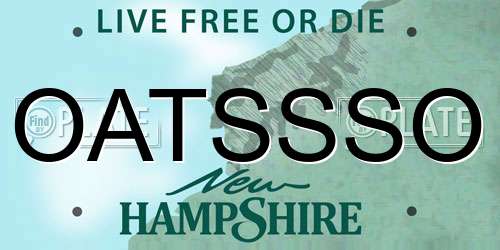OATSSSO New Hampshire License Plate