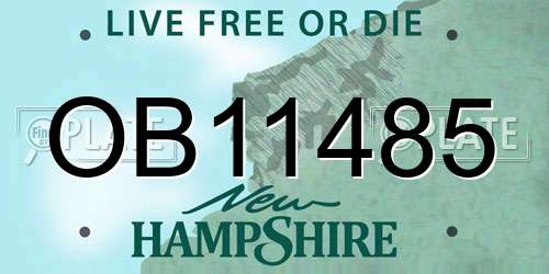 OB11485 New Hampshire License Plate