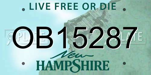 OB15287 New Hampshire License Plate