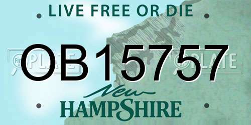 OB15757 New Hampshire License Plate