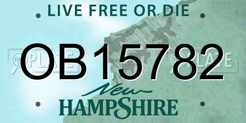 OB15782 New Hampshire License Plate