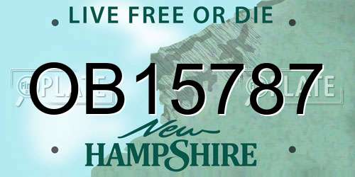 OB15787 New Hampshire License Plate