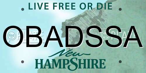 OBADSSA New Hampshire License Plate