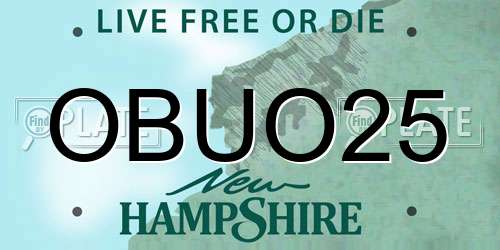 OBUO25 New Hampshire License Plate