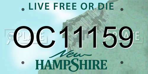 OC11159 New Hampshire License Plate