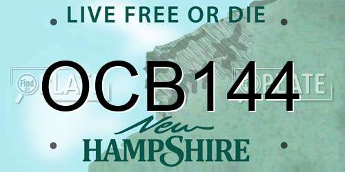 OCB144 New Hampshire License Plate