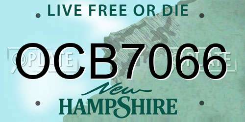 OCB7066 New Hampshire License Plate