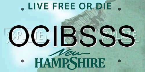 OCIBSSS New Hampshire License Plate