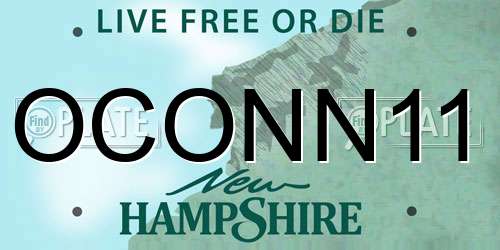 OCONN11 New Hampshire License Plate