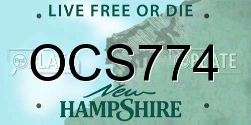 OCS774 New Hampshire License Plate
