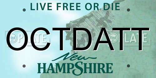 OCTDATT New Hampshire License Plate