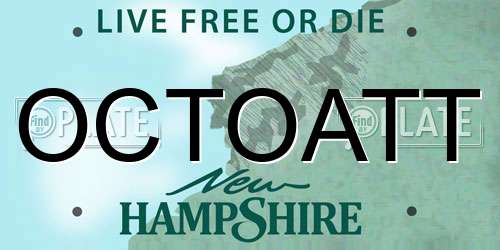 OCTOATT New Hampshire License Plate