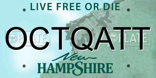 OCTQATT New Hampshire License Plate