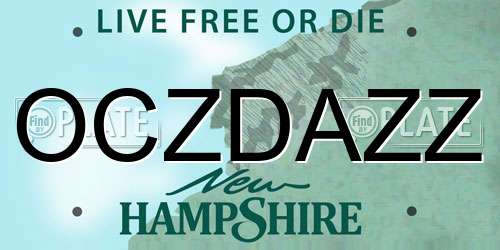 OCZDAZZ New Hampshire License Plate