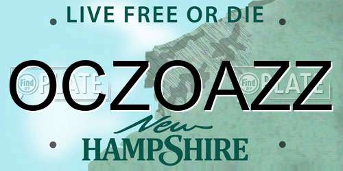OCZOAZZ New Hampshire License Plate