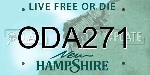 ODA271 New Hampshire License Plate