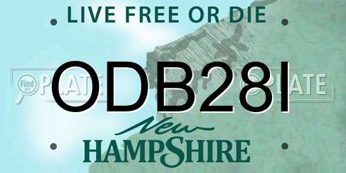 ODB28I New Hampshire License Plate