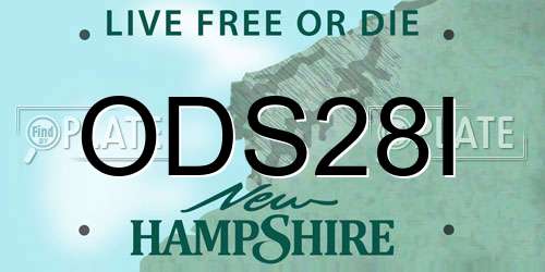 ODS28I New Hampshire License Plate
