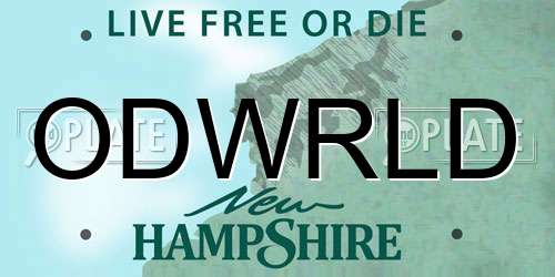 ODWRLD New Hampshire License Plate