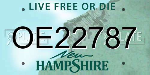 OE22787 New Hampshire License Plate
