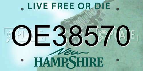 OE38570 New Hampshire License Plate