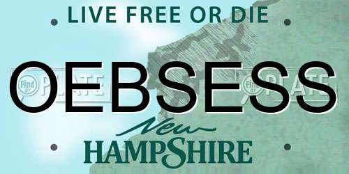 OEBSESS New Hampshire License Plate