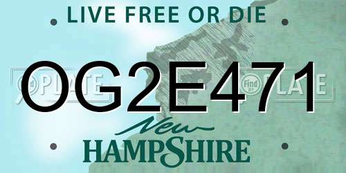 OG2E471 New Hampshire License Plate