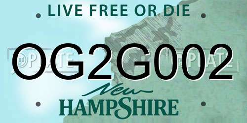OG2G002 New Hampshire License Plate