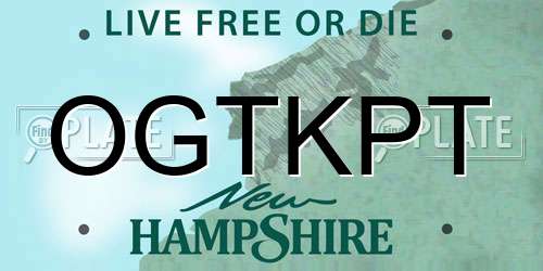 OGTKPT New Hampshire License Plate