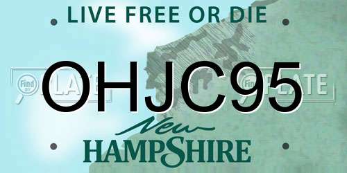 OHJC95 New Hampshire License Plate