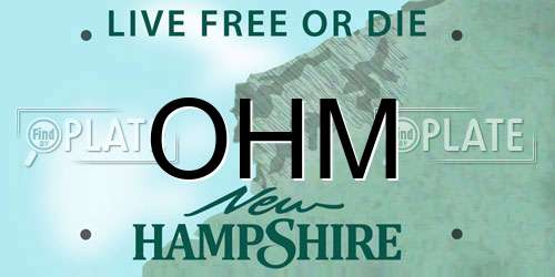 OHM New Hampshire License Plate