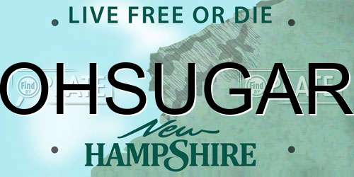 OHSUGAR New Hampshire License Plate
