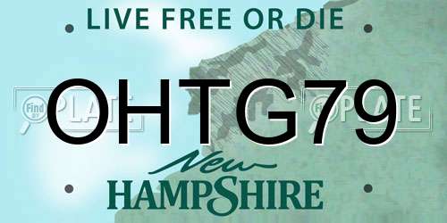 OHTG79 New Hampshire License Plate