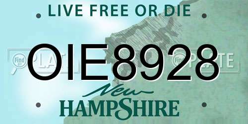 OIE8928 New Hampshire License Plate