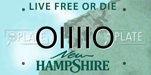 OIIIIO New Hampshire License Plate