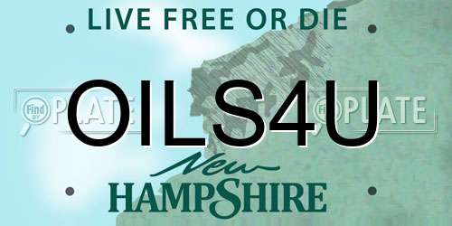 OILS4U New Hampshire License Plate