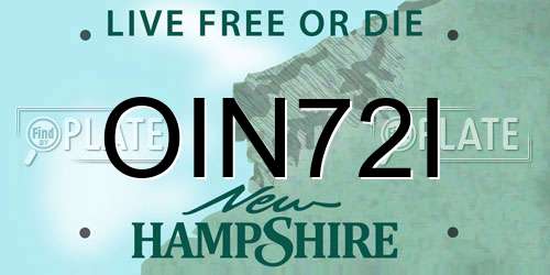 OIN72I New Hampshire License Plate