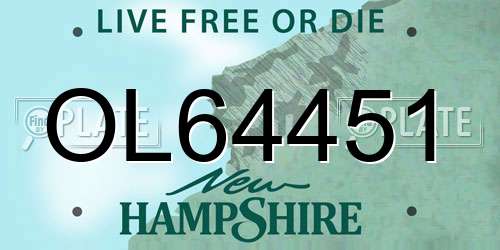 OL64451 New Hampshire License Plate