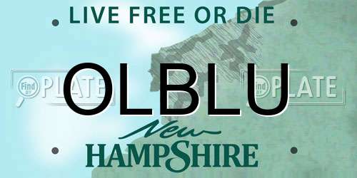 OLBLU New Hampshire License Plate