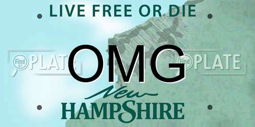 OMG New Hampshire License Plate