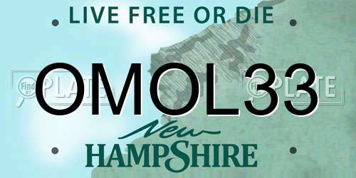 OMOL33 New Hampshire License Plate