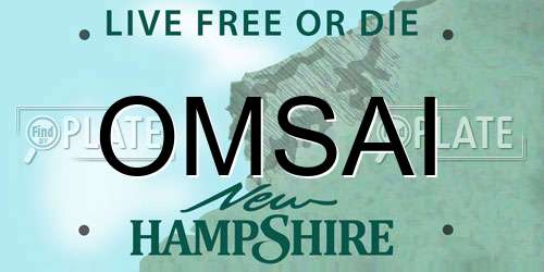 OMSAI New Hampshire License Plate