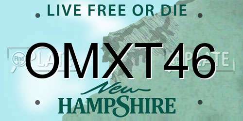 OMXT46 New Hampshire License Plate